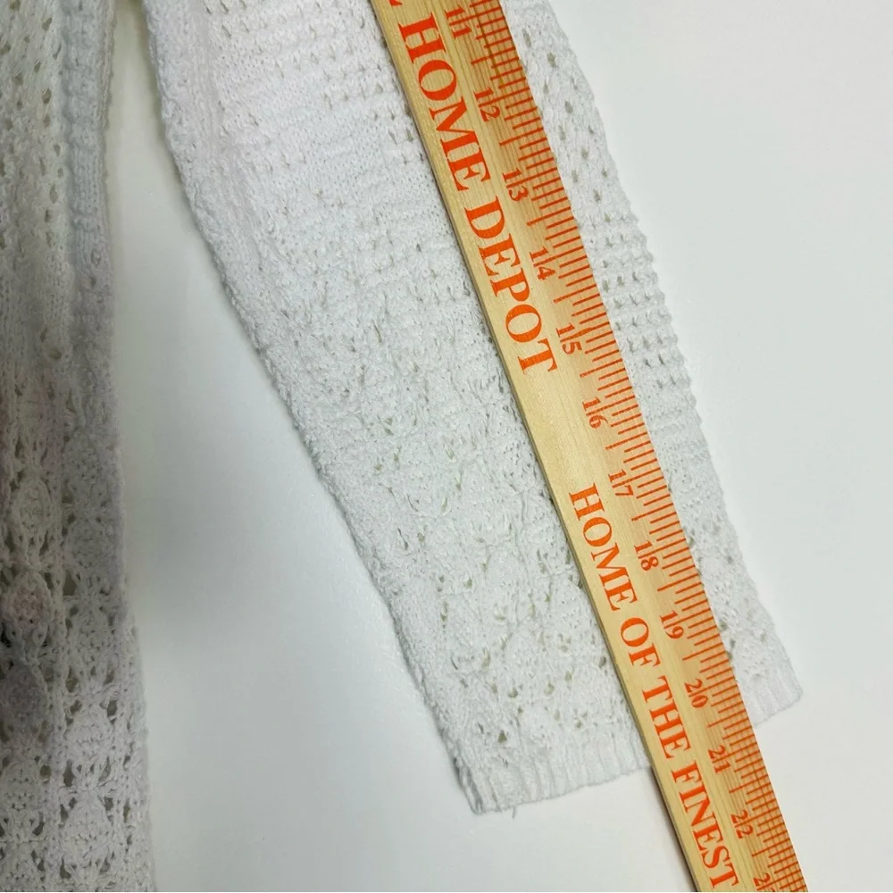 CHICOS white crochet cárdigan size L - Picture 11 of 11